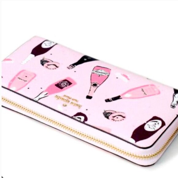 NWT Kate Spade Laurel Way Neda Champagne Toss Pink Wallet - Picture 1 of 7